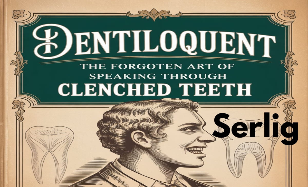 Person speaking through clenched teeth demonstrating dentiloquent speech expression