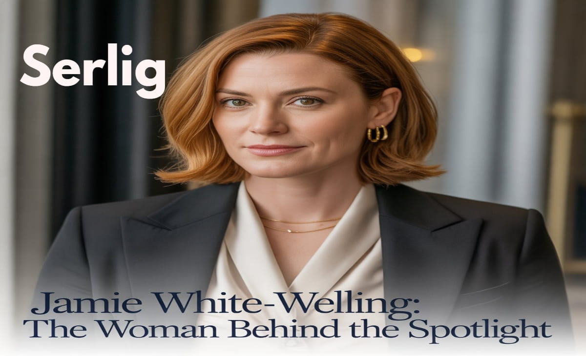 Jamie White-Welling portrait style image representing a private and low-profile life of a former model and celebrity spouse.