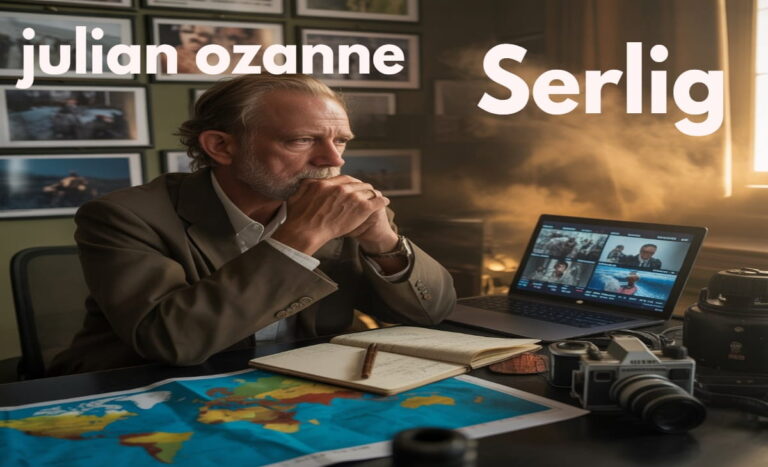 Julian Ozanne journalist and filmmaker portrait highlighting his private life and career beyond fame