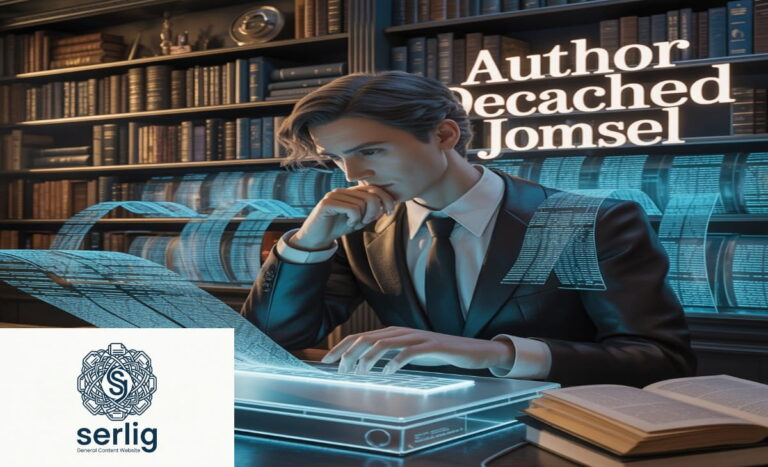 Author decached heladim jomsel concept showing anonymous digital writer and modern authorship mystery