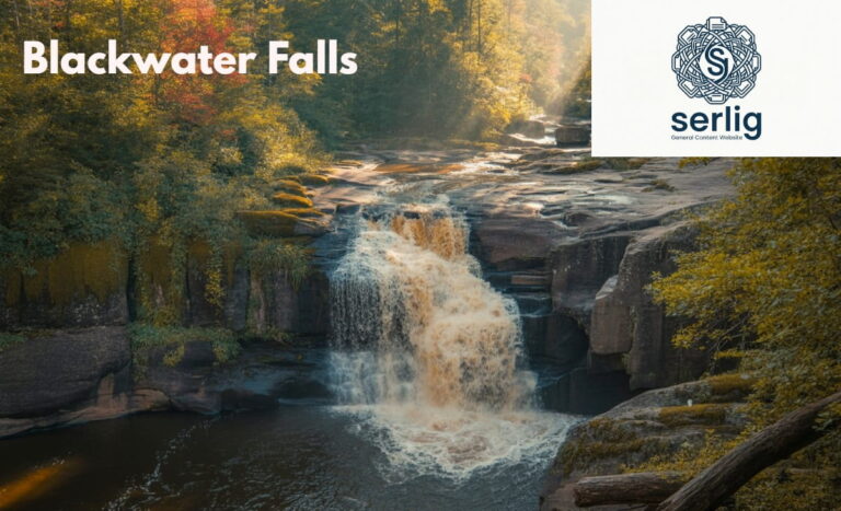 Elakala Falls series of four tiered waterfalls near Blackwater Lodge in West Virginia state park