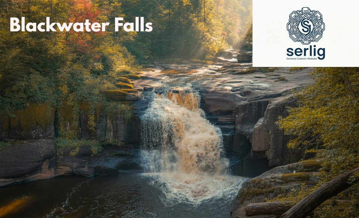 Elakala Falls series of four tiered waterfalls near Blackwater Lodge in West Virginia state park