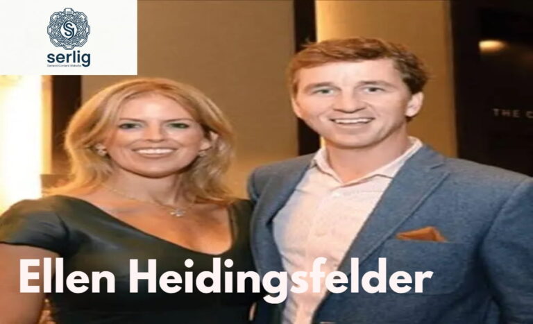 Ellen Heidingsfelder smiling at a public event alongside Cooper Manning and their children