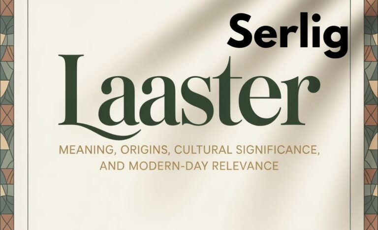 Laaster concept illustration representing digital identity, branding, and linguistic roots in modern internet culture