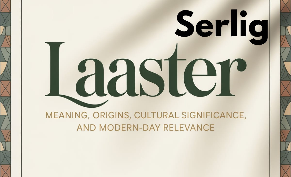 Laaster concept illustration representing digital identity, branding, and linguistic roots in modern internet culture