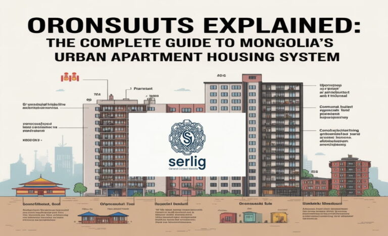 Oronsuuts apartment buildings in Ulaanbaatar Mongolia winter cityscape
