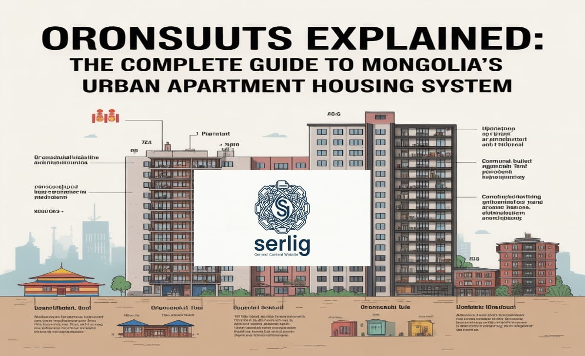 Oronsuuts apartment buildings in Ulaanbaatar Mongolia winter cityscape