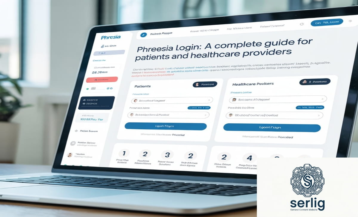 Phreesia login portal on laptop showing patient check-in dashboard and secure healthcare access interface