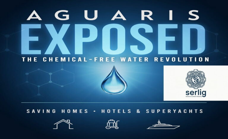 Aguaris eco-friendly water treatment system installed on pipes in a modern home