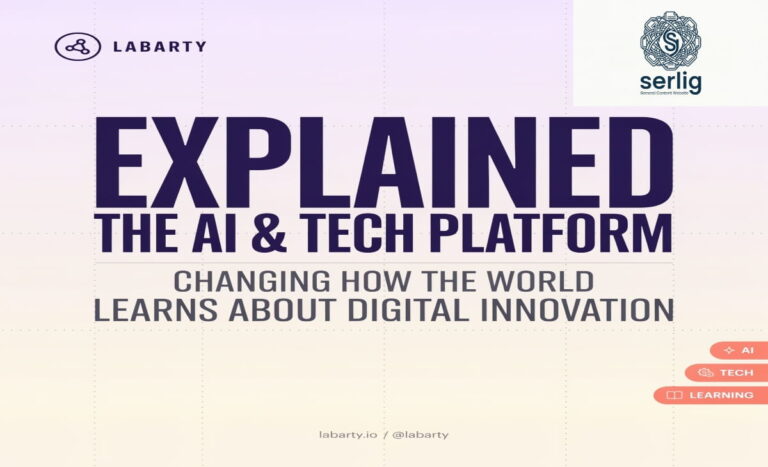 Labarty technology and digital innovation platform homepage showing AI tools tech news gadgets and digital marketing content categories
