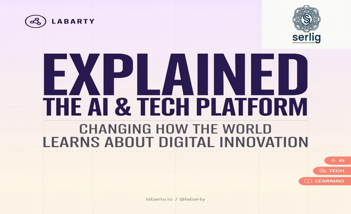 Labarty technology and digital innovation platform homepage showing AI tools tech news gadgets and digital marketing content categories