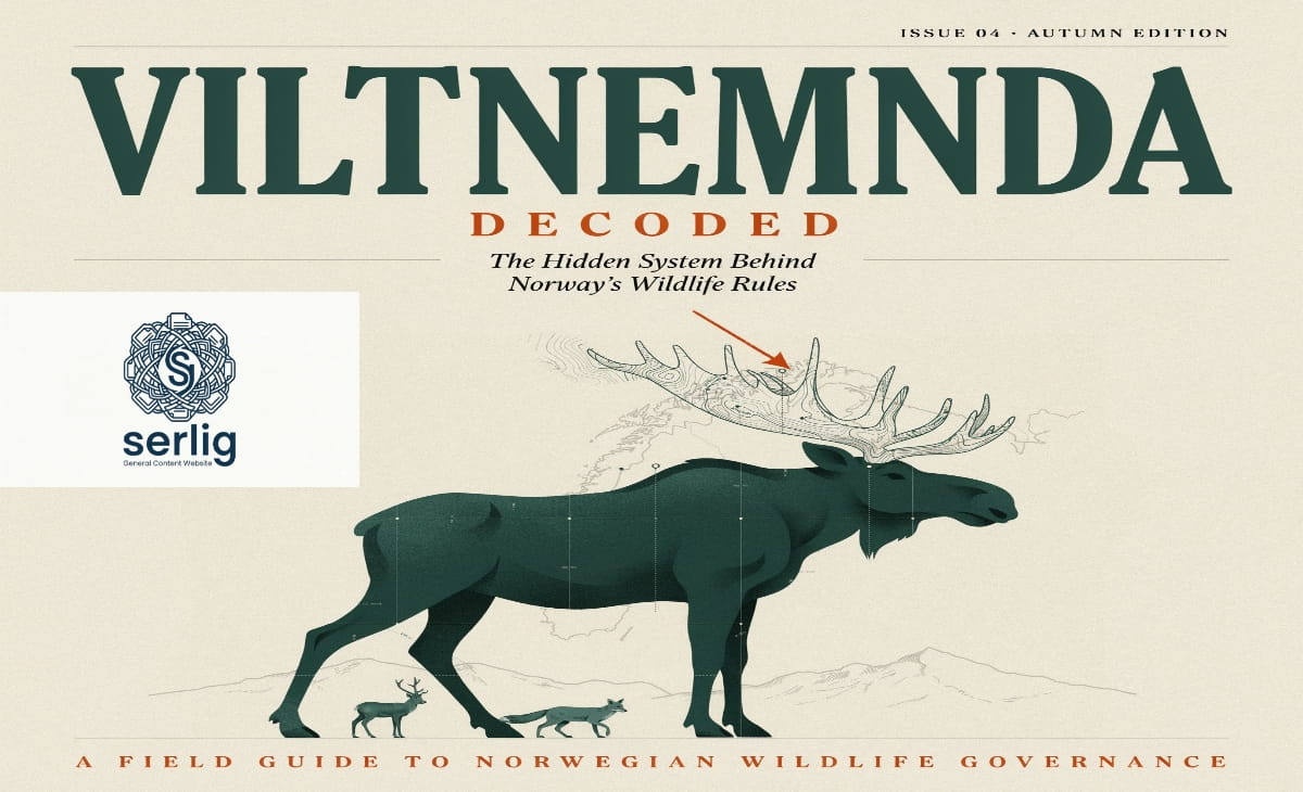 Norwegian forest landscape representing local wildlife management areas overseen by viltnemnda