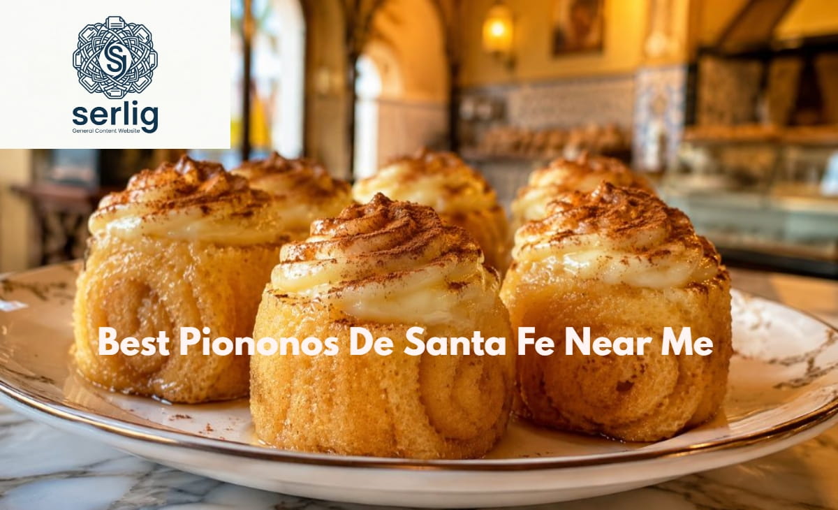 Authentic piononos de Santa Fe — small cylindrical Spanish sponge cakes with golden caramelized yema cream on top, served on a wooden board