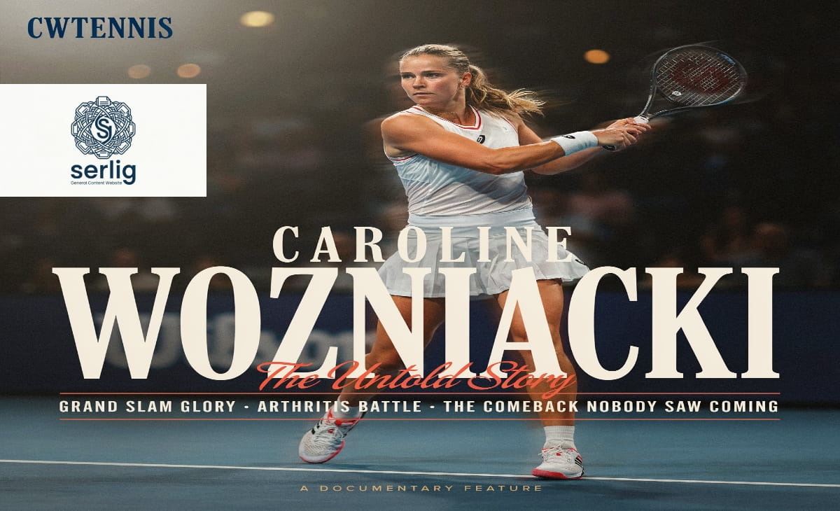 Caroline Wozniacki in action on the tennis court representing the CWTennis legacy