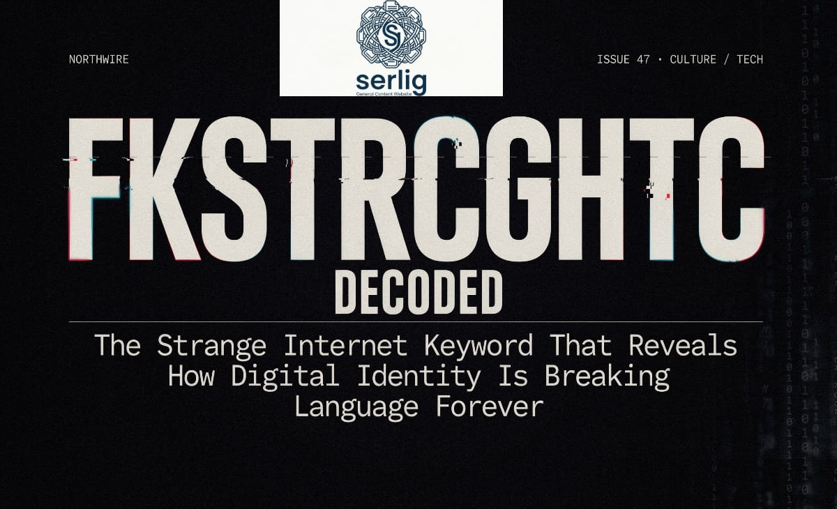Abstract digital letters and consonant clusters representing fkstrcghtc internet naming trend
