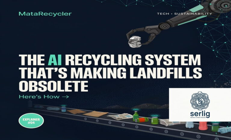 MataRecycler smart AI recycling system with IoT sensors and automated waste sorting bins