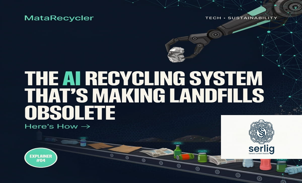 MataRecycler smart AI recycling system with IoT sensors and automated waste sorting bins